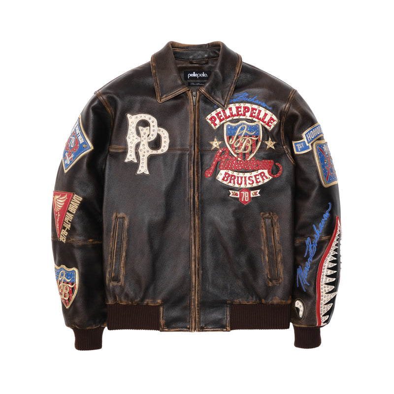 Premium Pelle Pelle American Bruiser Plush Jacket Black