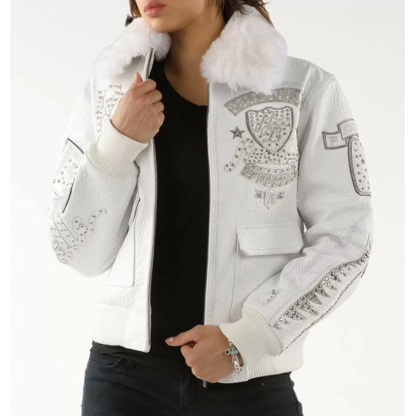 Pelle Pelle American Bombshell White Jacket (2) Pelle Pelle American Bombshell White Jacket