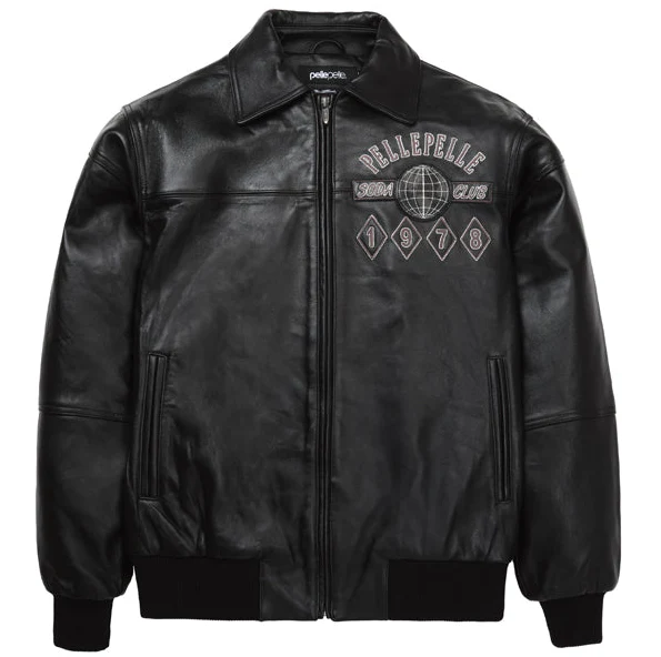Pelle Pelle Famous Soda Club Plush Jacket Black Jacket (3) Pelle Pelle Soda Club Famous Plush Black Jacket
