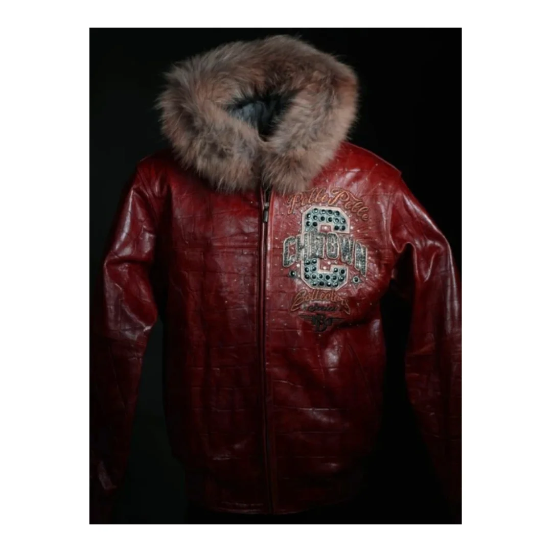 Pelle Pelle Chi-Town Red Fur Hood Jacket Pelle Pelle Chi-Town Red Fur Hood Jacket