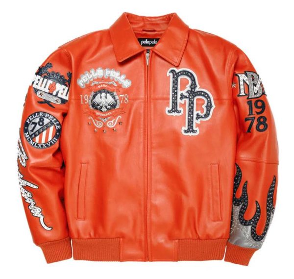 World-Famous-Pelle-Pelle-MB-Orange-Jacket-600x569