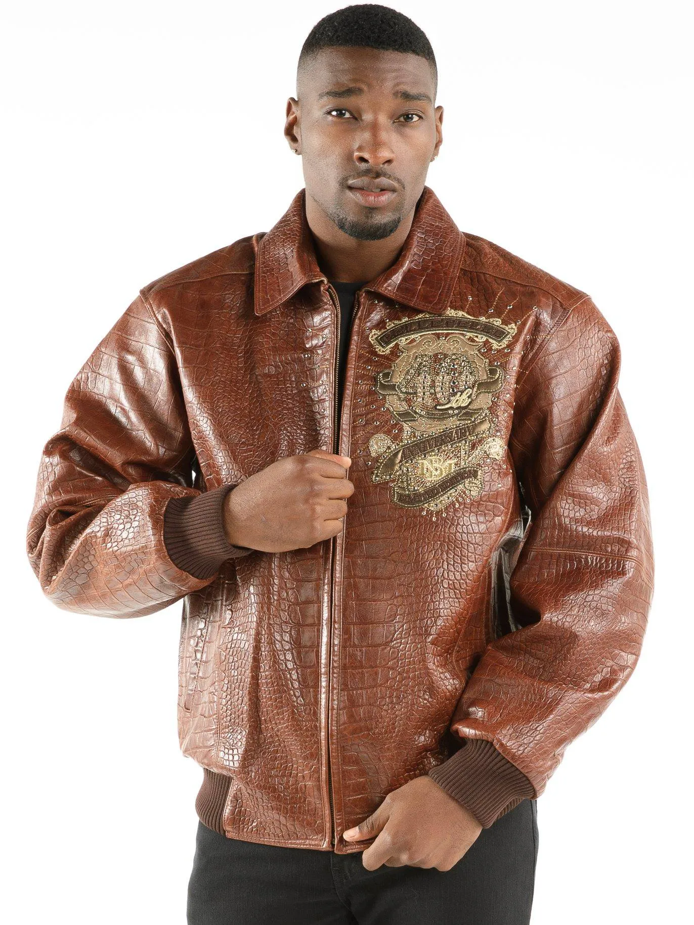 pelle-pelle-40th-anniversary-edition-leather-jacket Pelle Pelle 40th Anniversary Brown Croc. Leather Jacket