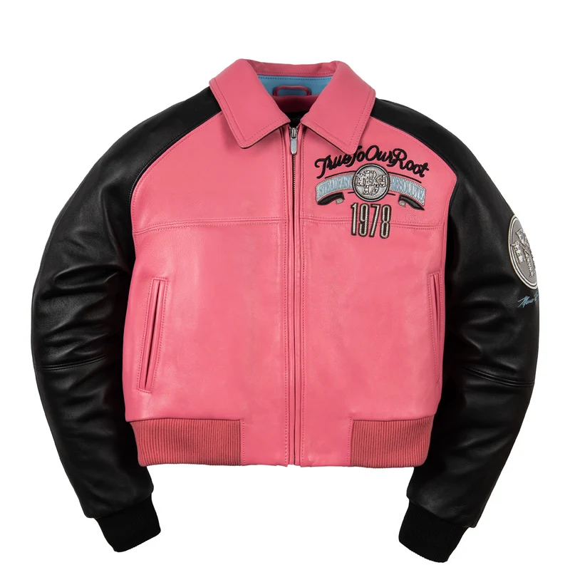 Pelle Pelle True To Our Roots Womens Crop Pink Jacket (10)