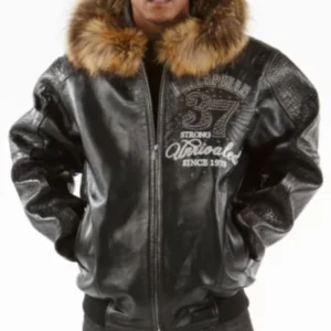 Pelle Pelle Black Avant Garde Fur Hood Jacket
