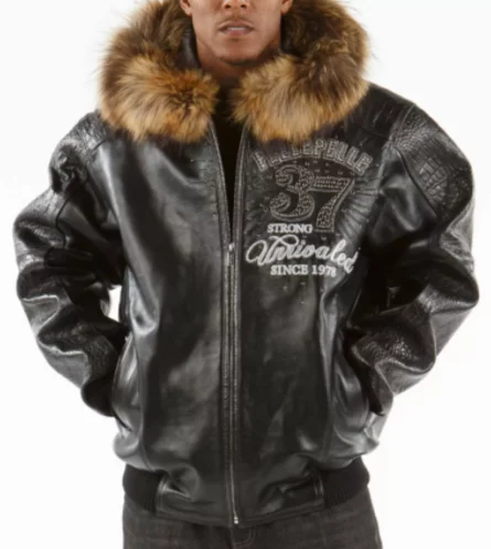 Pelle Pelle Black Avant Garde Fur Hood Jacket (1) Pelle Pelle Black Avant Garde Fur Hood Jacket