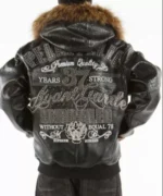 Pelle Pelle Black Avant Garde Fur Hood Jacket