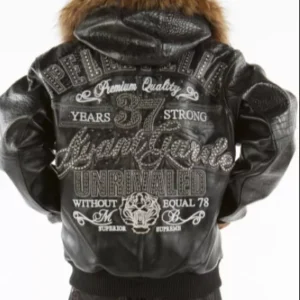 Pelle Pelle Black Avant Garde Fur Hood Jacket