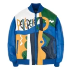 Pelle Pelle Blue Picasso Genuine Leather Jacket