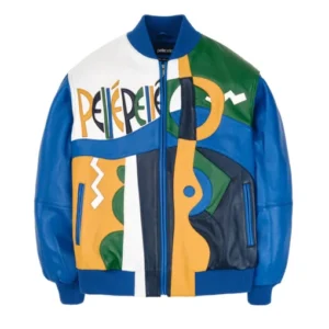Pelle Pelle Blue Picasso Genuine Leather Jacket