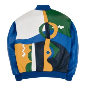 Pelle Pelle Blue Picasso Genuine Leather Jacket