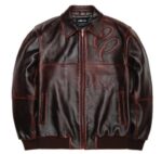 Pelle Pelle Dark Red Two Tone Leather Jacket