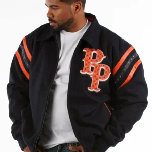 Pelle Pelle Detroit Black Orange Wool Jacket