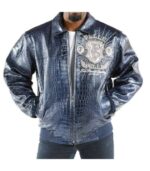 Pelle Pelle Eye On The Prize Blue Leather Jacket
