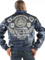 Pelle Pelle Eye On The Prize Blue Leather Jacket