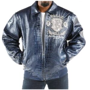 Pelle Pelle Eye On The Prize Blue Leather Jacket