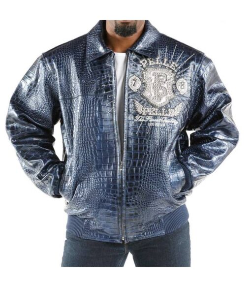 Pelle Pelle Eye On The Prize Blue Leather Jacket Pelle Pelle Eye On The Prize Blue Leather Jacket