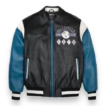 Pelle Pelle Famous Soda Club Blue Plush Leather Jacket