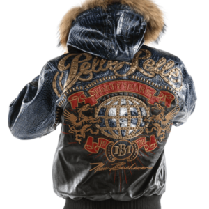 Pelle Pelle Forty Years Black Fur Hood Leather Jacket