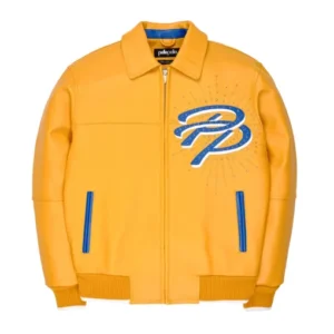Pelle Pelle Greatest Of All Time MB Yellow Leather Jacket