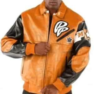 Pelle Pelle Men Soda Club Plush Orange Leather Jacket