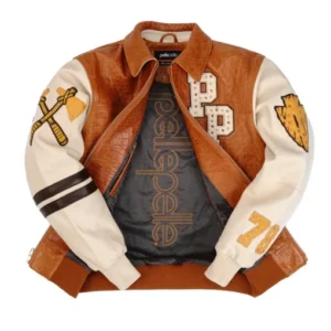 Pelle Pelle Renegades Brown Crocodile Leather Jacket