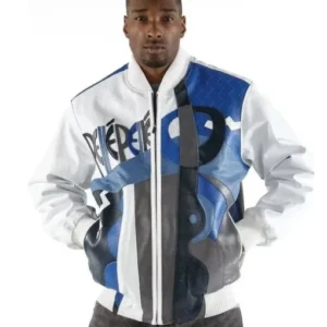 Pelle Pelle Mens White Picasso Leather Jacket