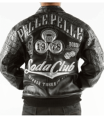 Pelle Pelle New Soda Club Tim Tan Black Leather Jacket