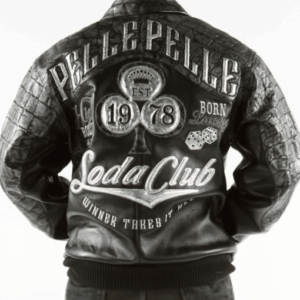 Pelle Pelle New Soda Club Tim Tan Black Leather Jacket