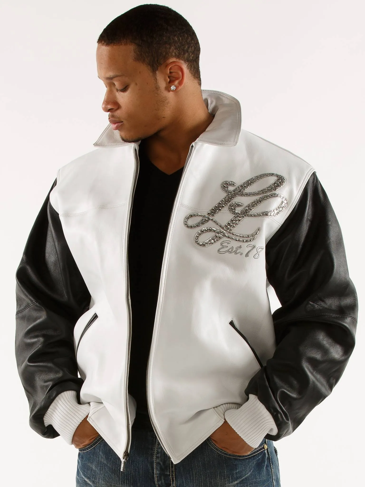 Pelle Pelle Notorious Black & White Leather Jacket (2) Pelle Pelle Notorious Black & White Leather Jacket
