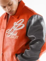 Pelle Pelle Notorious Orange & Black Leather Jacket