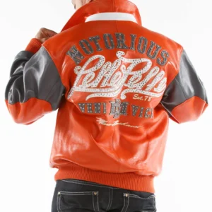 Pelle Pelle Notorious Orange & Black Leather Jacket