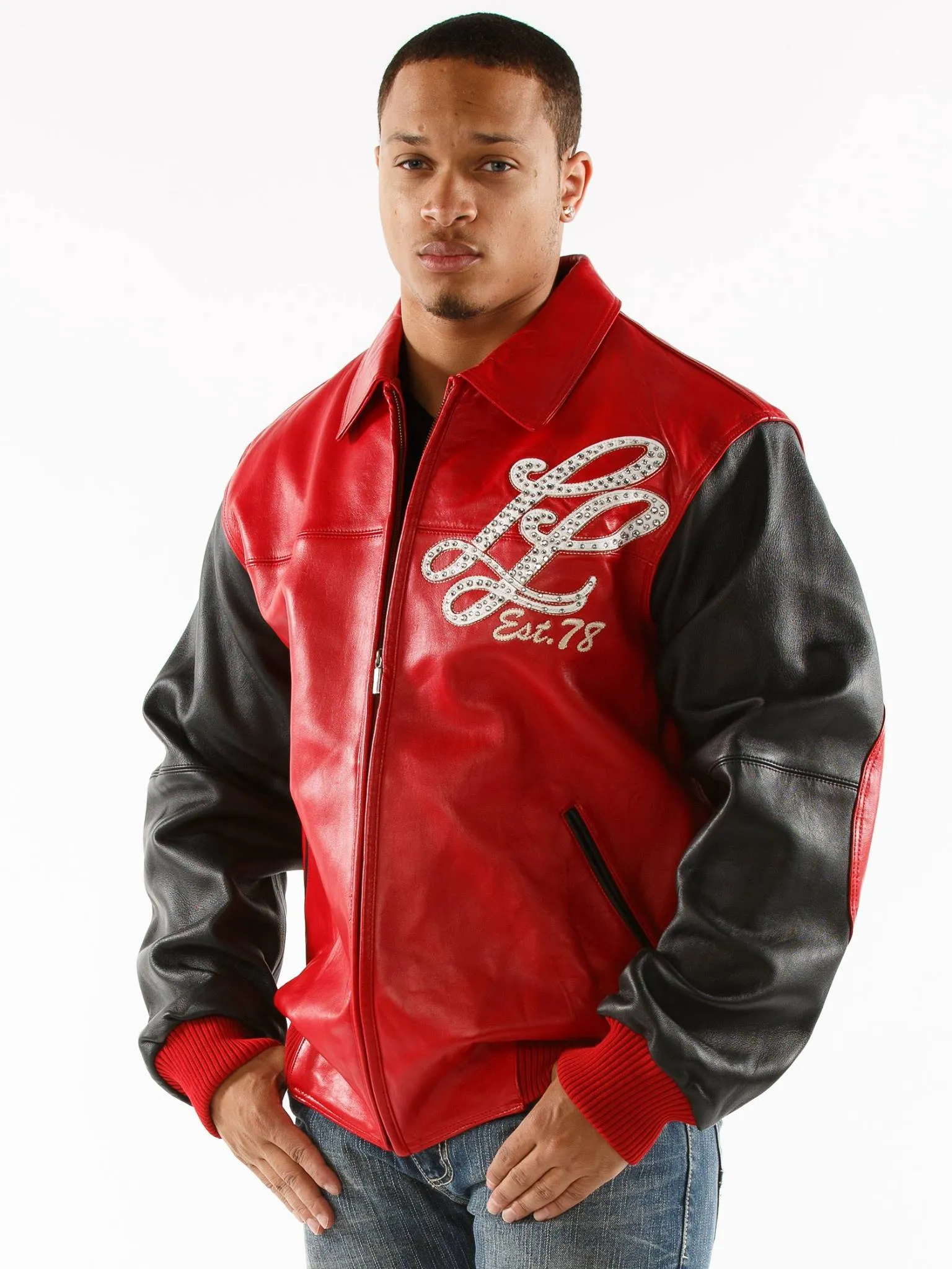 Pelle Pelle Notorious Red & Black Leather Jacket (2) Pelle Pelle Notorious Red & Black Leather Jacket