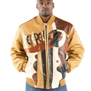 Pelle Pelle Picasso Plush Yellow Brown Jacket