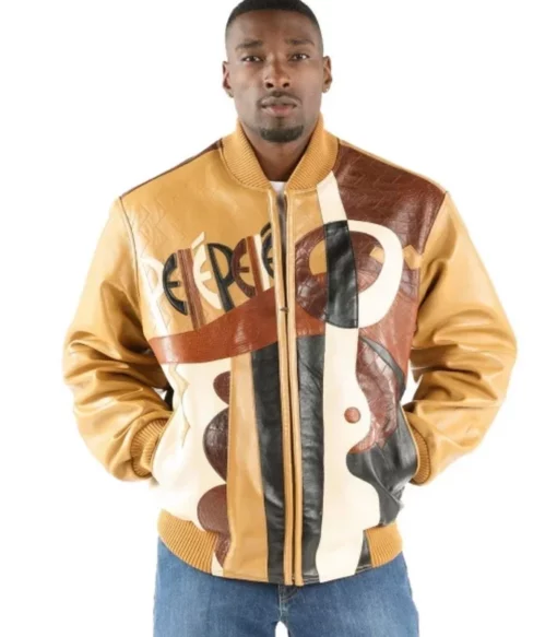 Pelle Pelle Picasso Plush Yellow Brown Jacket (2) Pelle Pelle Picasso Plush Yellow Brown Jacket
