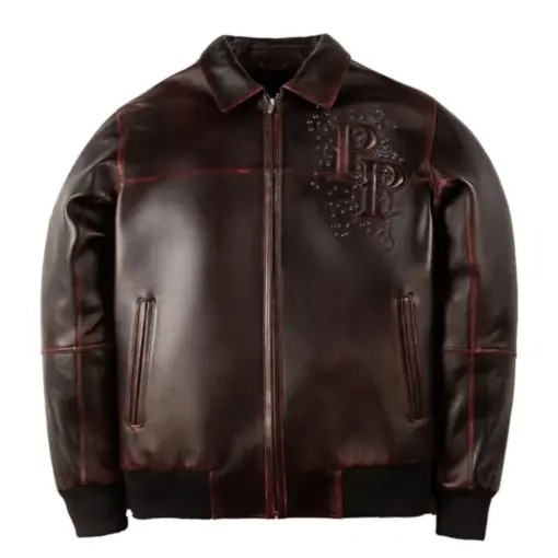 Pelle Pelle Shoulder Crest Burgundy Brown Jacket (4) Pelle Pelle Shoulder Crest Burgundy Brown Jacket