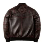 Pelle Pelle Shoulder Crest Burgundy Brown Jacket
