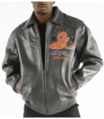 Pelle Pelle Soda Club Grey Leather Jacket