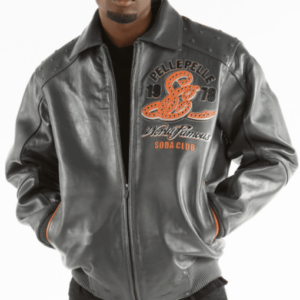 Pelle Pelle Soda Club Grey Leather Jacket
