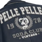 Pelle Pelle Soda Club Vintage Arches Navy Blue Leather Jacket