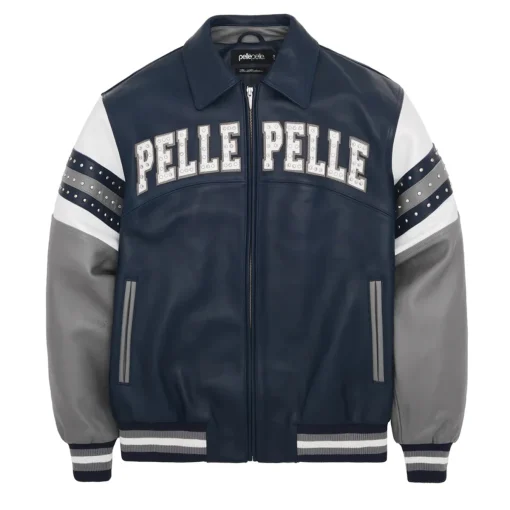Pelle Pelle Soda Club Vintage Arches Navy Blue Leather Jacket (6) Pelle Pelle Soda Club Vintage Arches Navy Blue Leather Jacket