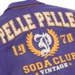 Pelle Pelle Soda Club Vintage Purple Leather Jacket