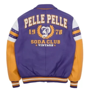 Pelle Pelle Soda Club Vintage Purple Leather Jacket