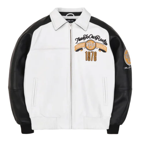 Pelle Pelle True To Our Roots White Leather Jacket (1) Pelle Pelle True To Our Roots White Leather Jacket