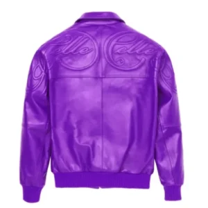 Pelle Pelle Vintage Purple Puff Plush Leather Jacket
