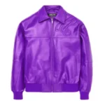 Pelle Pelle Vintage Purple Puff Plush Leather Jacket