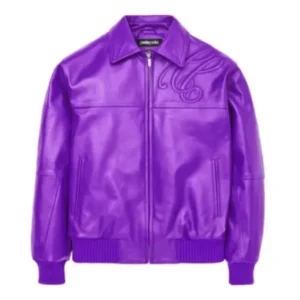 Pelle Pelle Vintage Purple Puff Plush Leather Jacket