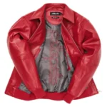 Pelle Pelle Vintage Red Puff Plush Leather Jacket