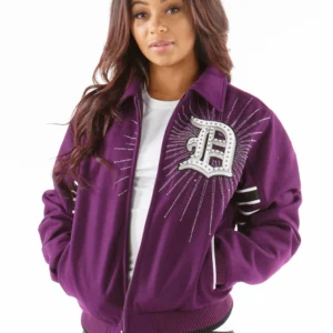 Pelle Pelle Women’s Detroit Purple Wool Jacket