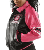 Pelle Pelle Womens Soda Club Black Pink Leather Jacket