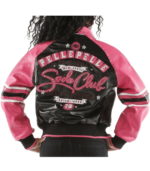 Pelle Pelle Womens Soda Club Black Pink Leather Jacket